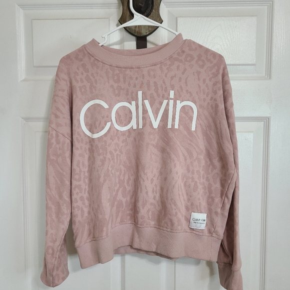 Calvin Klein Woman's Pink Long Sleeve Crewneck Sweatshirt, Size: Small - Picture 4 of 14